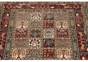 Tappeto Moud Geometrico Rosso Beige Corsia 80x288 Cm