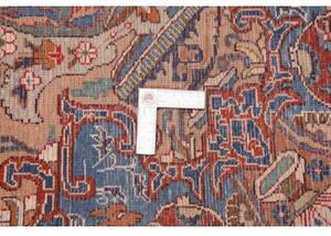 Tappeto Kashamr Zirkhaki Medaglione Floreale Blu Notte Mattone 248x346 Cm
