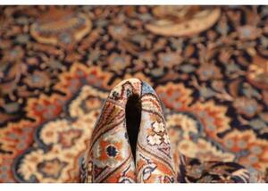 Tappeto Kashamr Zirkhaki Medaglione Floreale Blu Notte Mattone 248x346 Cm