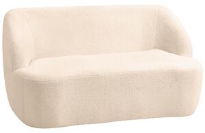 HOMCOM Divano 2 posti divano in tessuto di bouclé 142 cm con schienale e seduta curvi, nessun montaggio richiesto, beige | Aosom Italy
