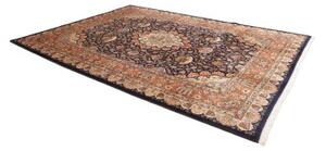 Tappeto Kashamr Zirkhaki Medaglione Floreale Blu Notte Mattone 248x346 Cm