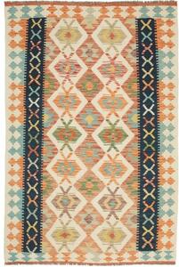 Tappeto Kilim Geometrico Avorio Multicolore 119x182 Cm
