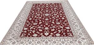 Tappeto Nain 6la Floreale Bordeaux Avorio 210x302 Cm