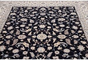 Tappeto Nain 6la Medaglione Floreale Blu Scuro Avorio 207x308 Cm