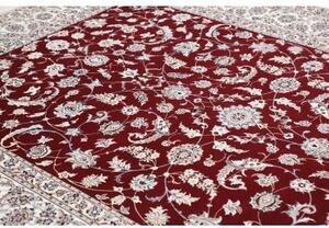 Tappeto Nain 6la Floreale Bordeaux Avorio 210x302 Cm