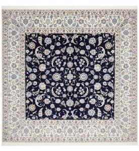 Tappeto Nain 6la Floreale Blu Scuro Avorio Quadrato 254x250 Cm
