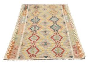 Tappeto Kilim Geometrico Beige Azzurro 121x181 Cm