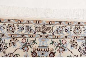 Tappeto Nain 6la Medaglione Floreale Avorio Blu 202x261 Cm