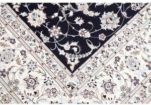 Tappeto Nain 6la Medaglione Floreale Blu Scuro Avorio 207x308 Cm