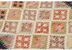 Tappeto Kilim Geometrico Multicolore Beige 122x184 Cm