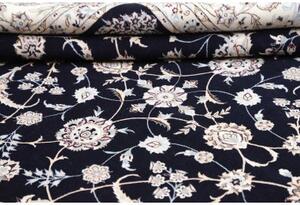 Tappeto Nain 6la Floreale Blu Scuro Avorio 256x309 Cm