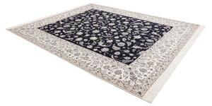 Tappeto Nain 6la Floreale Blu Scuro Avorio 256x309 Cm