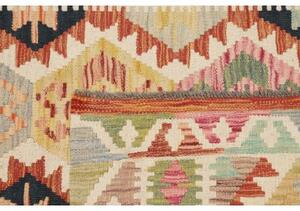 Tappeto Kilim Geometrico Beige Rosso 124x181 Cm