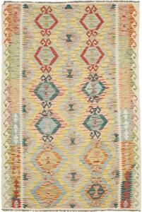 Tappeto Kilim Geometrico Beige Azzurro 121x181 Cm