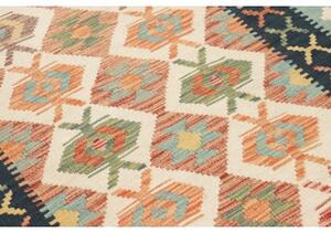 Tappeto Kilim Geometrico Avorio Multicolore 119x182 Cm
