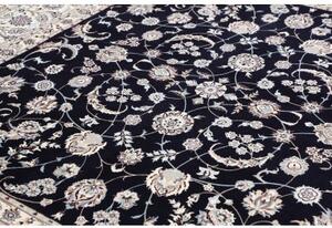 Tappeto Nain 6la Floreale Blu Scuro Avorio Quadrato 254x250 Cm