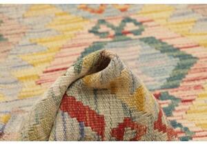 Tappeto Kilim Geometrico Beige Azzurro 121x181 Cm