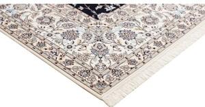 Tappeto Nain 6la Floreale Blu Scuro Avorio Quadrato 254x250 Cm