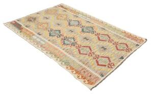 Tappeto Kilim Geometrico Beige Azzurro 121x181 Cm