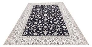 Tappeto Nain 6la Medaglione Floreale Blu Scuro Avorio 207x308 Cm