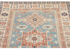 Tappeto Kazak Stilizzato Azzurro Terracotta 96x144 Cm