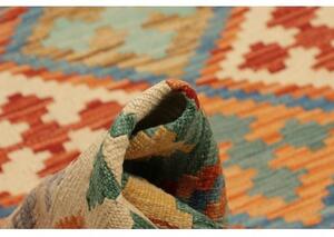 Tappeto Kilim Geometrico Arancione Multicolore 201x291 Cm