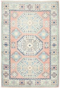 Tappeto Kazak Stilizzato Rosa Antico Celeste 98x143 Cm