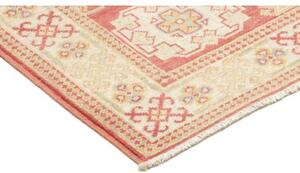 Tappeto Kazak Geometrico Rosa Antico Avorio 100x145 Cm