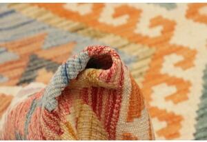 Tappeto Kilim Geometrico Rosso Beige 203x299 Cm