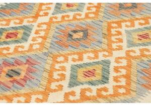 Tappeto Kilim Geometrico Rosso Beige 203x299 Cm