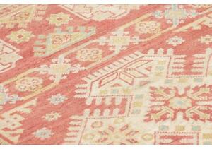 Tappeto Kazak Geometrico Rosa Antico Avorio 100x145 Cm