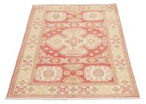 Tappeto Kazak Geometrico Rosa Antico Avorio 100x145 Cm