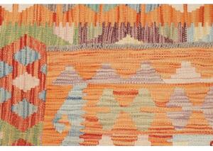 Tappeto Kilim Geometrico Arancione Beige 124x183 Cm