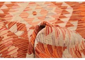 Tappeto Kilim Geometrico Arancione Avorio 97x156 Cm