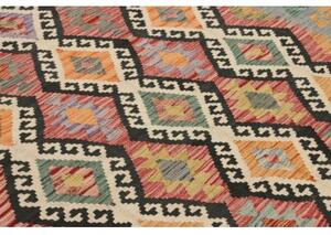 Tappeto Kilim Geometrico Rosso Blu 204x302 Cm