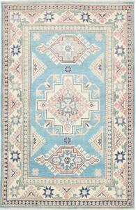Tappeto Kazak Stilizzato Azzurro Avorio 100x156 Cm