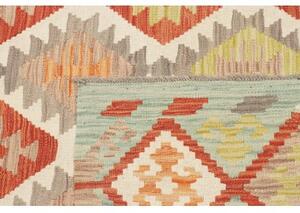 Tappeto Kilim Geometrico Verde Acqua Mattone 151x195 Cm