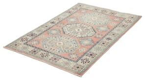 Tappeto Kazak Stilizzato Rosa Antico Celeste 98x143 Cm
