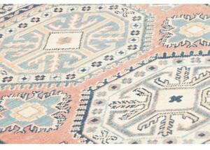 Tappeto Kazak Stilizzato Rosa Antico Celeste 98x143 Cm