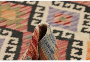 Tappeto Kilim Geometrico Rosso Blu 204x302 Cm