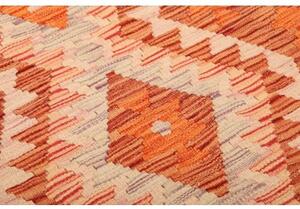 Tappeto Kilim Geometrico Arancione Avorio 97x156 Cm