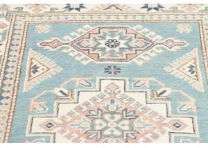 Tappeto Kazak Stilizzato Azzurro Avorio 100x156 Cm
