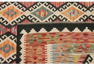 Tappeto Kilim Geometrico Rosso Blu 204x302 Cm