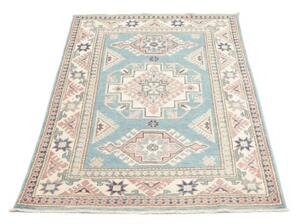 Tappeto Kazak Stilizzato Azzurro Avorio 100x156 Cm