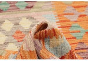 Tappeto Kilim Geometrico Arancione Beige 124x183 Cm