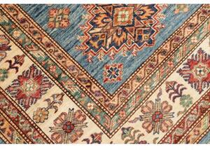 Tappeto Kazak Fine Geometrico Blu Rosso Mattone 246x303 Cm