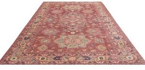 Tappeto Kazak Fine Stilizzato Rosso Mattone Beige 207x290 Cm
