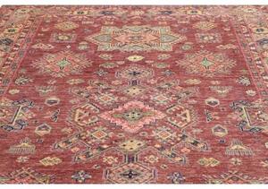 Tappeto Kazak Fine Stilizzato Rosso Mattone Beige 207x290 Cm