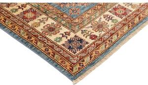 Tappeto Kazak Fine Geometrico Blu Rosso Mattone 246x303 Cm