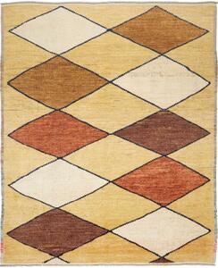Tappeto Berbero Geometrico Giallo Senape Avorio 250x302 Cm